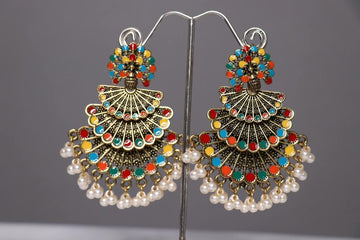 Multi colour kundan peacock(01-02-06-01)